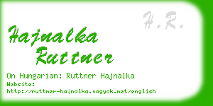 hajnalka ruttner business card